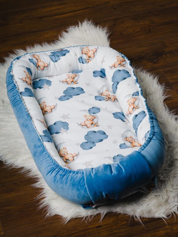 Kokon niemowlęcy Misie na chmurkach