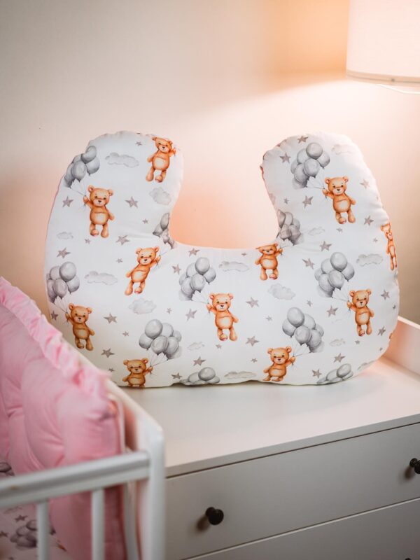 Rogal do karmienia Misie z balonami róż