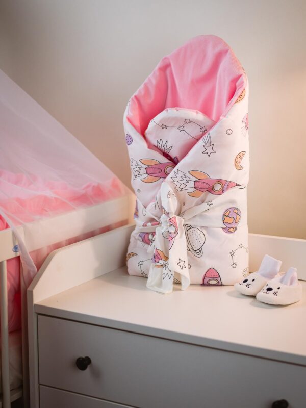 Rożek niemowlęcy Kosmos różowy