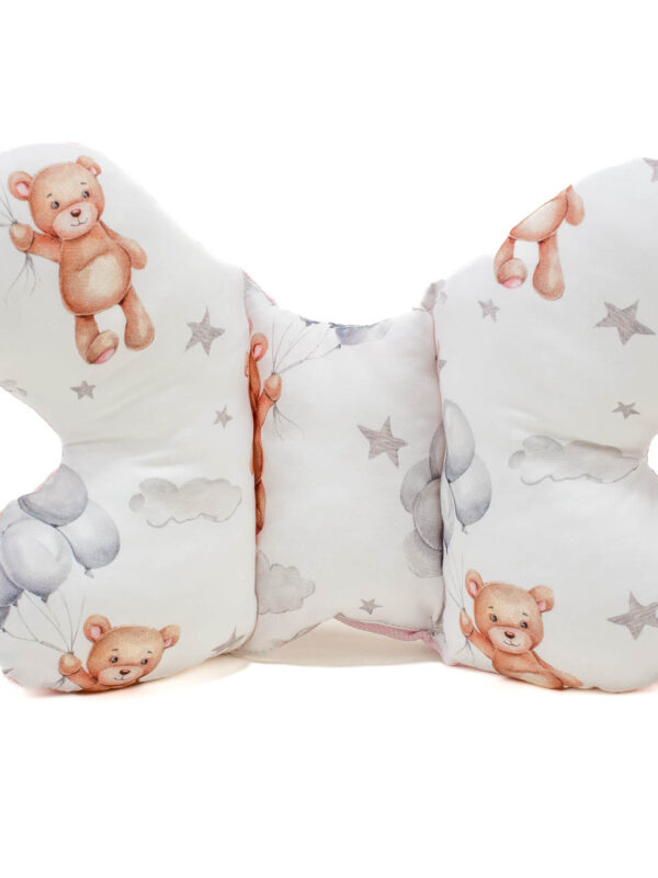 Poduszka antywstrząsowa Misie z balonami róż