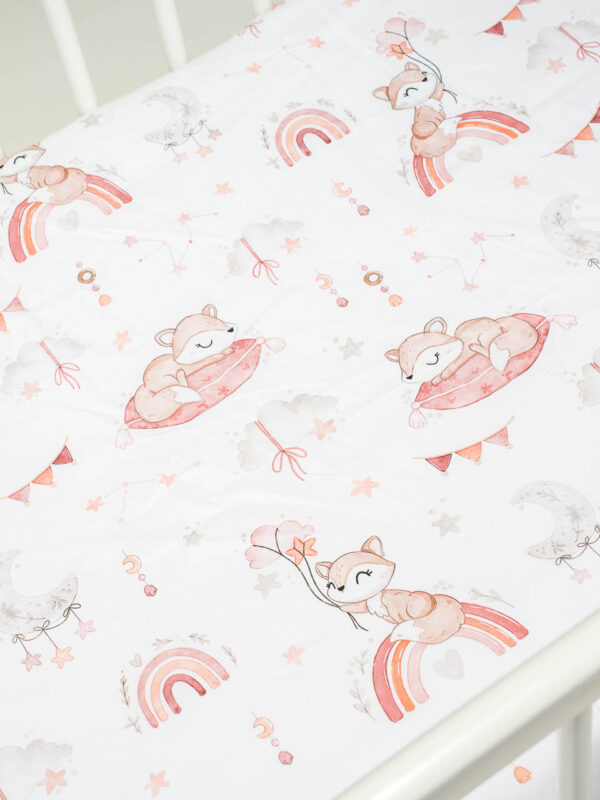 Prześcieradło na gumkę Senne liski