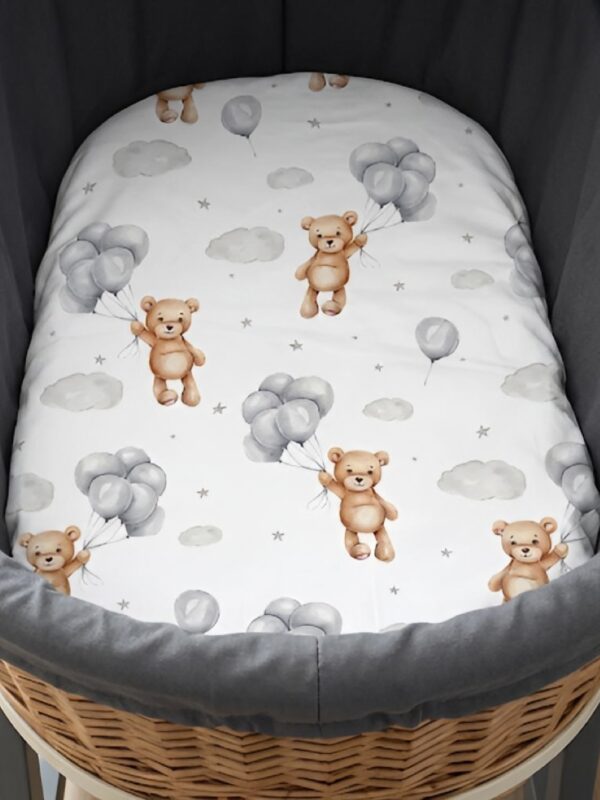 created by Polish Prześcieradło do gondoli misie z balonami